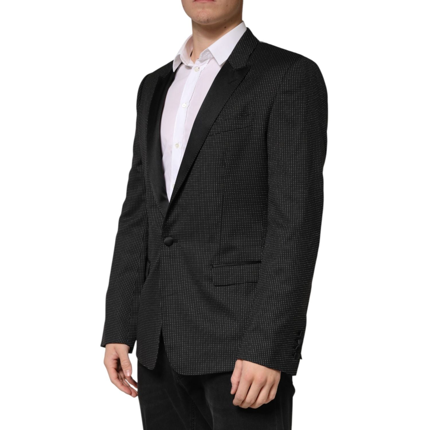 Dolce & Gabbana Black Fantasy Single Breasted Jacket Blazer