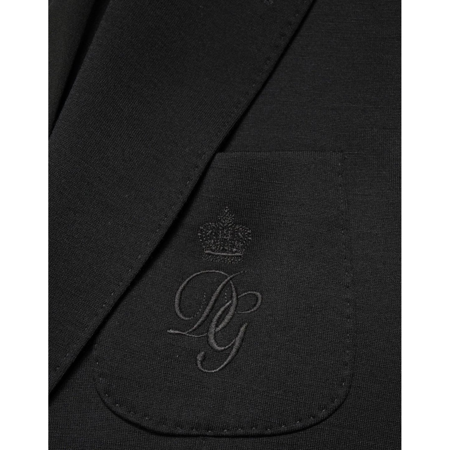 Dolce & Gabbana Black Wool Single Breasted 2 Button Blazer