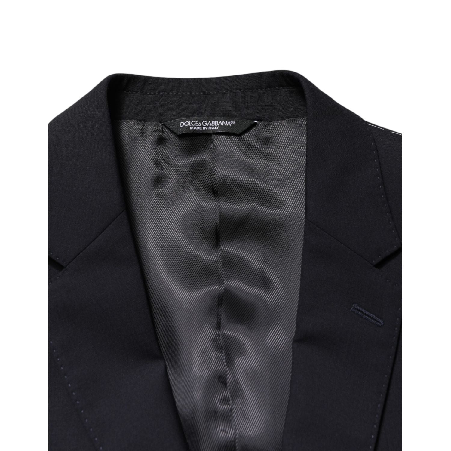 Dolce & Gabbana Black Wool Single Breasted 2 Button Blazer