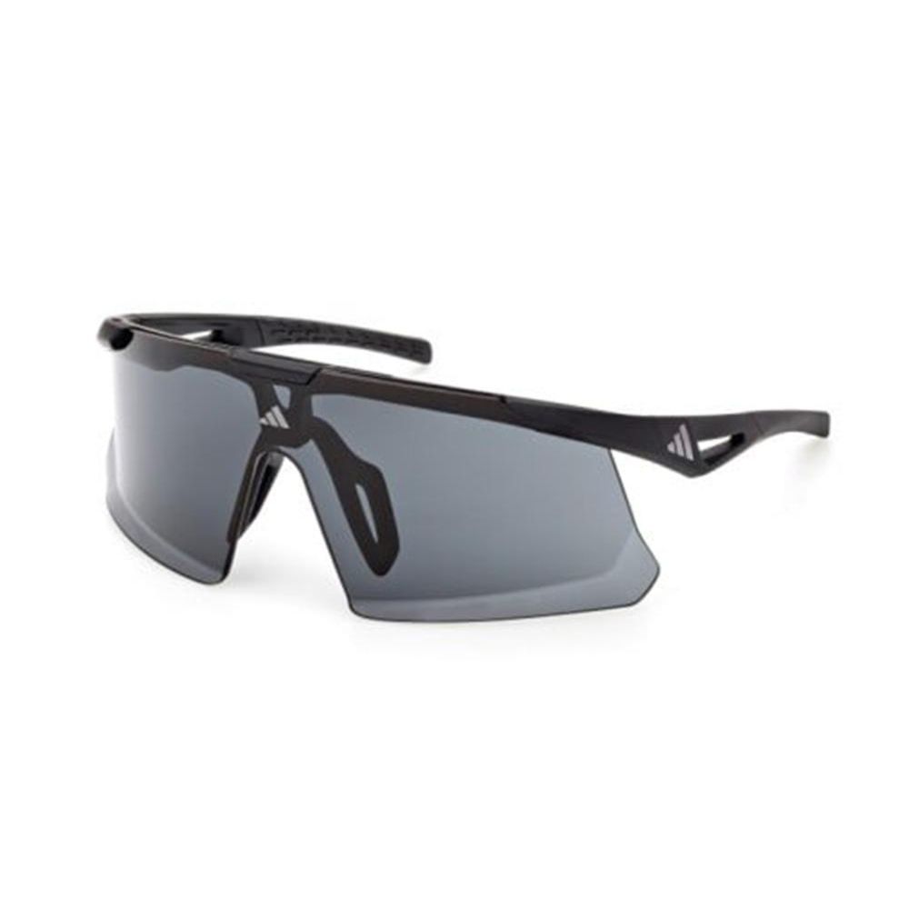 ADIDAS MOD. SP0107 unisex acetate sunglasses in black with modern design.