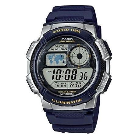CASIO Mod. WORLD TIME ILLUMINATOR - 5 Alarms, 10 Year battery WATCHES CASIO Gray
