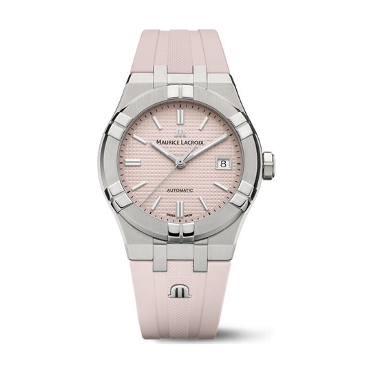 MAURICE LACROIX MOD. AIKON AUTOMATIC LIMITED SUMMER EDITION, lady's wristwatch with 39 mm stainless steel case, pink dial and strap.