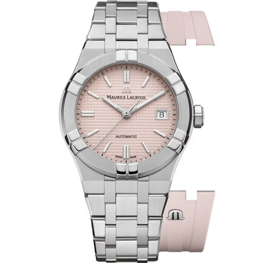 MAURICE LACROIX MOD. AIKON AUTOMATIC LIMITED SUMMER EDITION wristwatch, stainless steel case and bracelet, sapphire dial, Swiss made