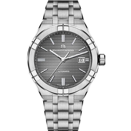 MAURICE LACROIX MOD. AIKON AUTOMATIC watch, 42mm stainless steel case, water-resistant, sapphire dial, Swiss-made, gent's wristwatch.