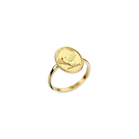 AN JEWELS JEWELRY Mod. AAC.R01Y-9 gold ring with engraved design