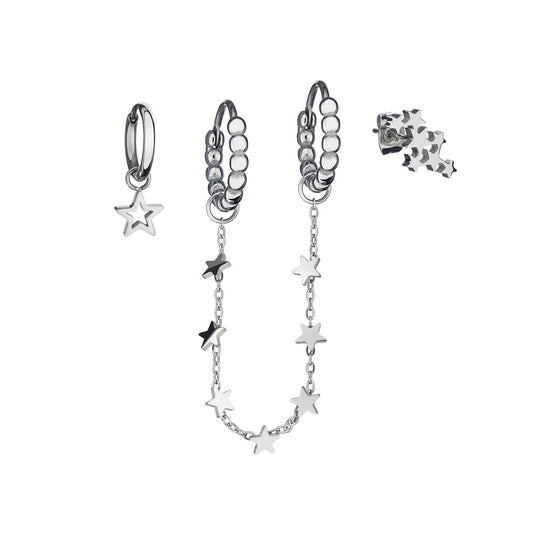 AN JEWELS JEWELRY Mod. AB.EP030 star-themed earrings and ear cuffs