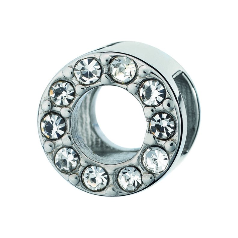 AN JEWELS JEWELRY Mod. AL.DLI01CZ sparkling circular charm with clear gemstones