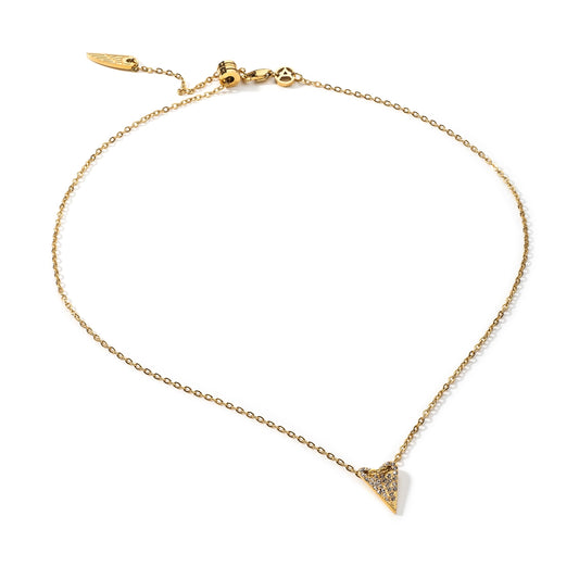 AN JEWELS JEWELRY Mod. AL.NMOH24CZ gold necklace with triangular pendant