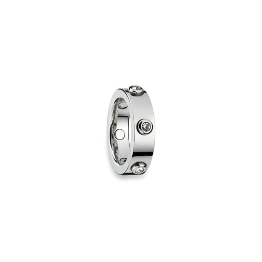 AN JEWELS JEWELRY Mod. AL.RWH01SC-8 silver ring with embedded stones