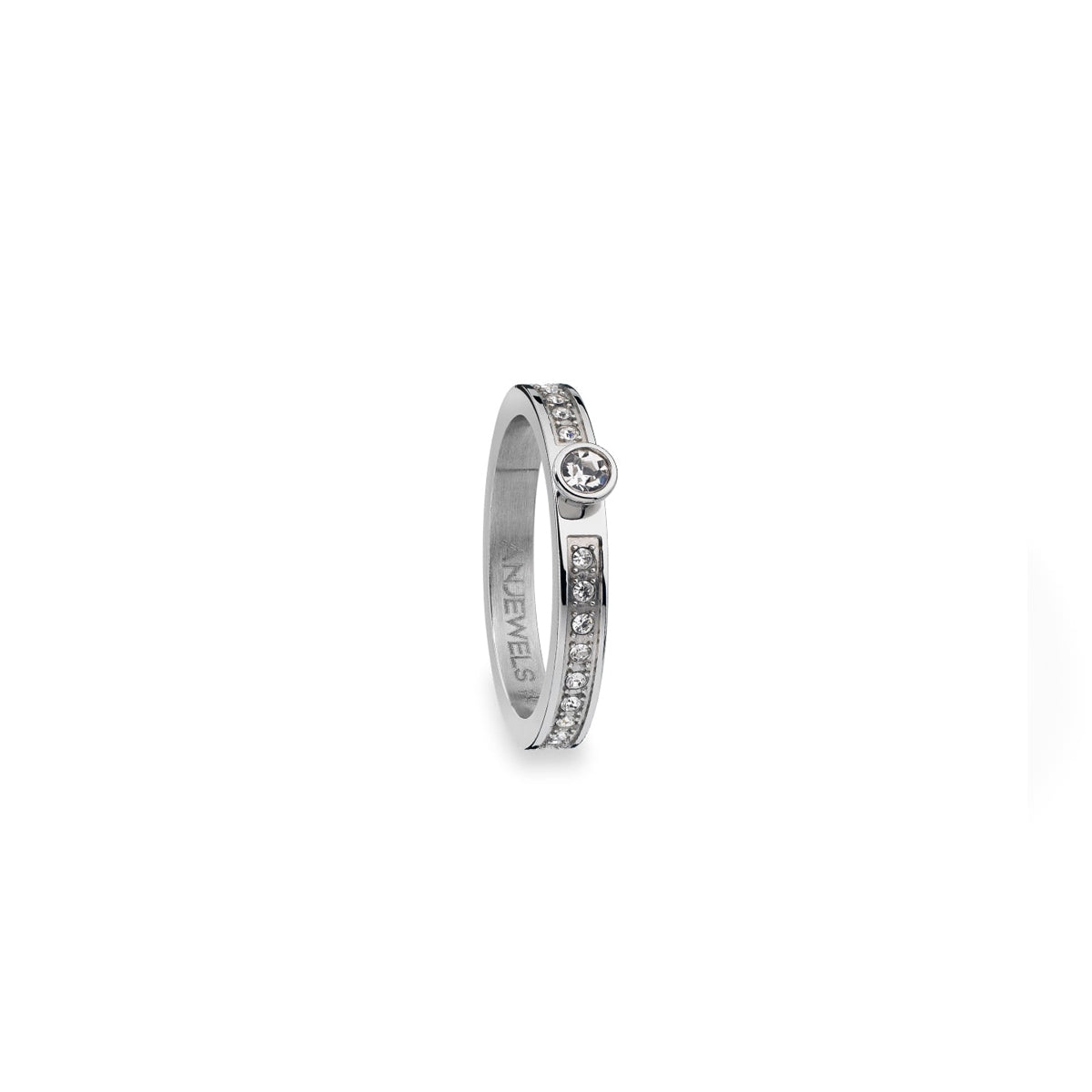 AN JEWELS JEWELRY Mod. AR.R1NS01SC-9 silver ring with diamonds