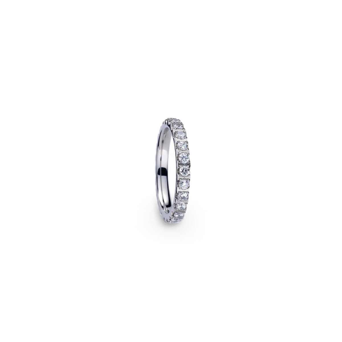 AN JEWELS JEWELRY Mod. AR.R1NS10SCZ-9 silver ring with diamonds