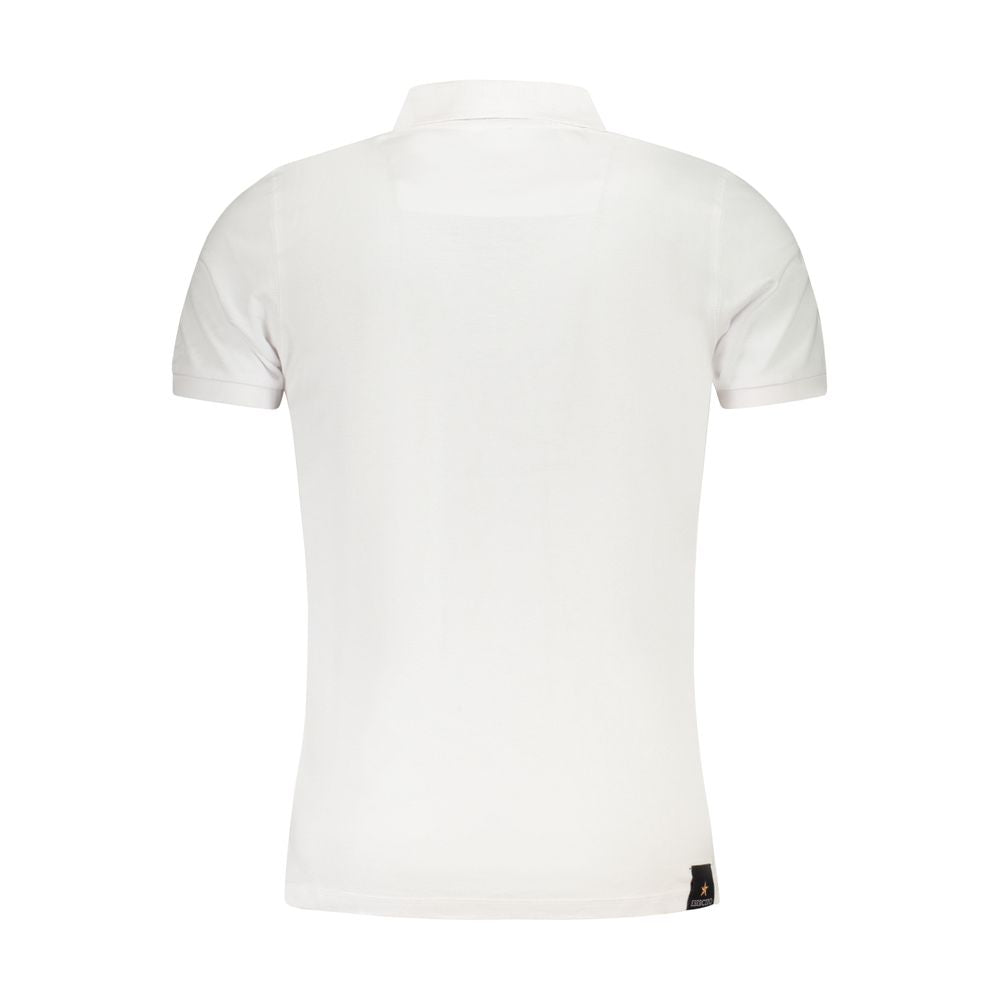 Accademia Militare Bianco Cotton Mens Polo Shirt