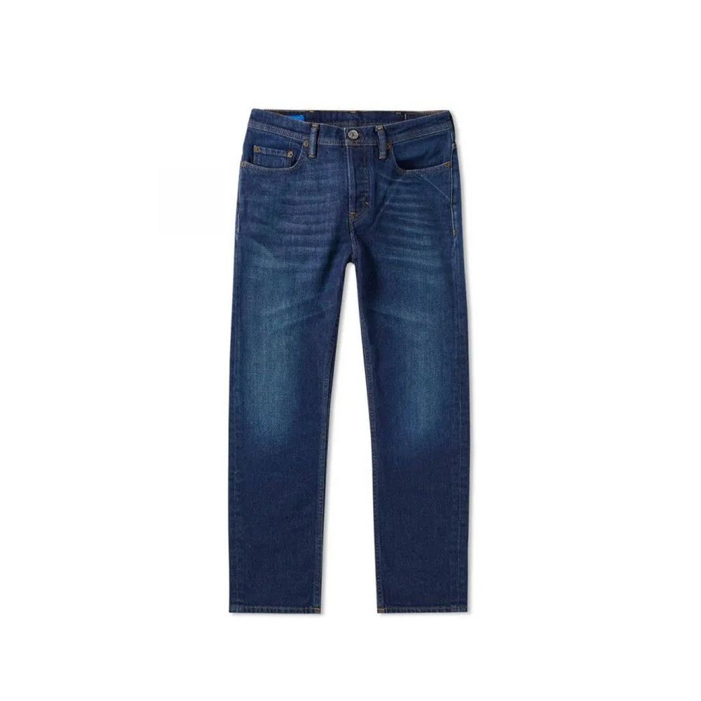 Alt Tag: Acne Studios Blue Cotton Skinny Jeans with belt loops, five pockets, and button closure, made in Italy for men.