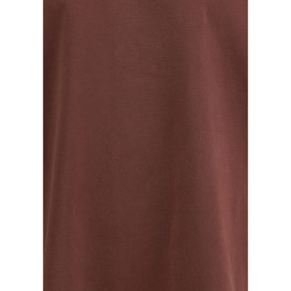 Close-up fabric texture of Agolde Bordeaux Cotton Long Sleeve T-Shirt showcasing the soft jersey material, color: deep bordeaux.