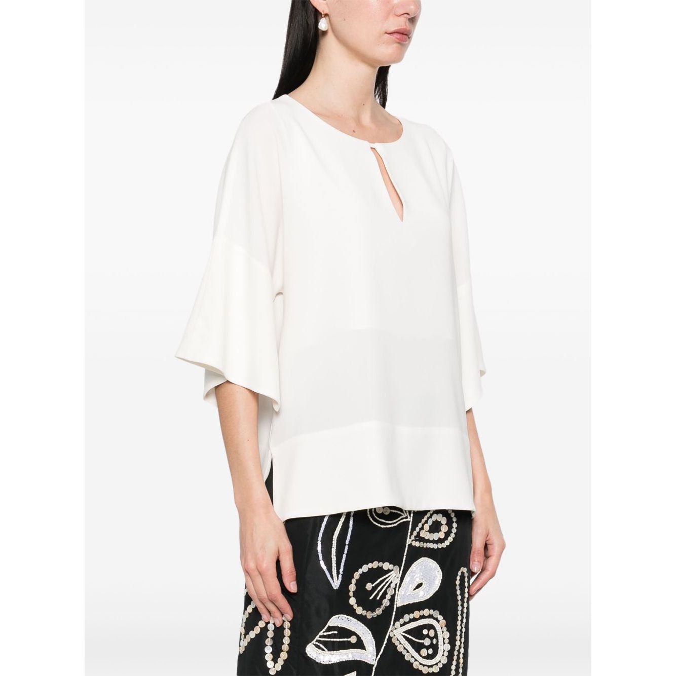 Alberto Biani Blouse with teardrop opening