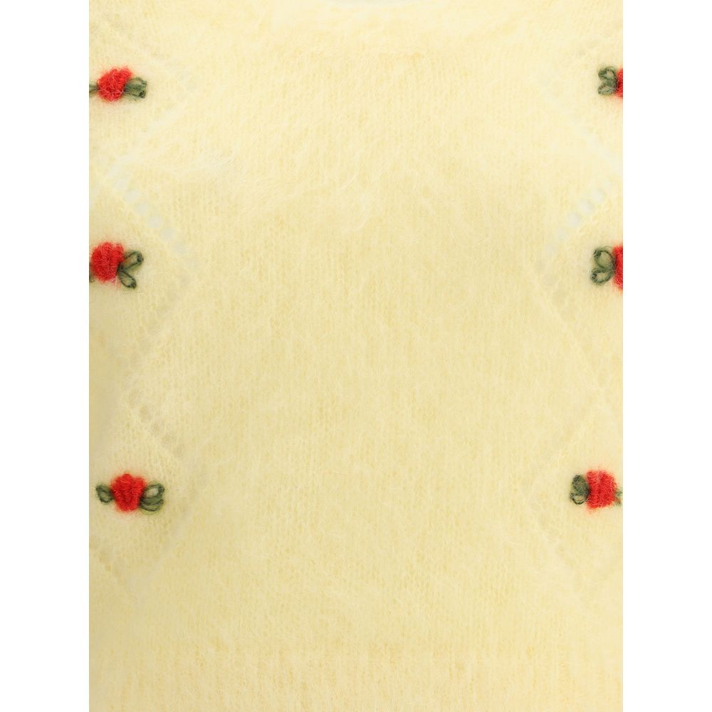 Alessandra Rich Yellow Mohair Sweatshirt