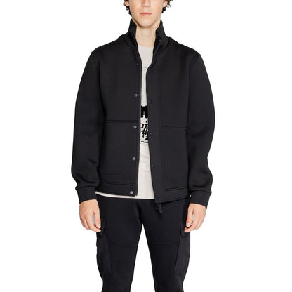 Antony Morato Black Polyester Full-Length Jacket