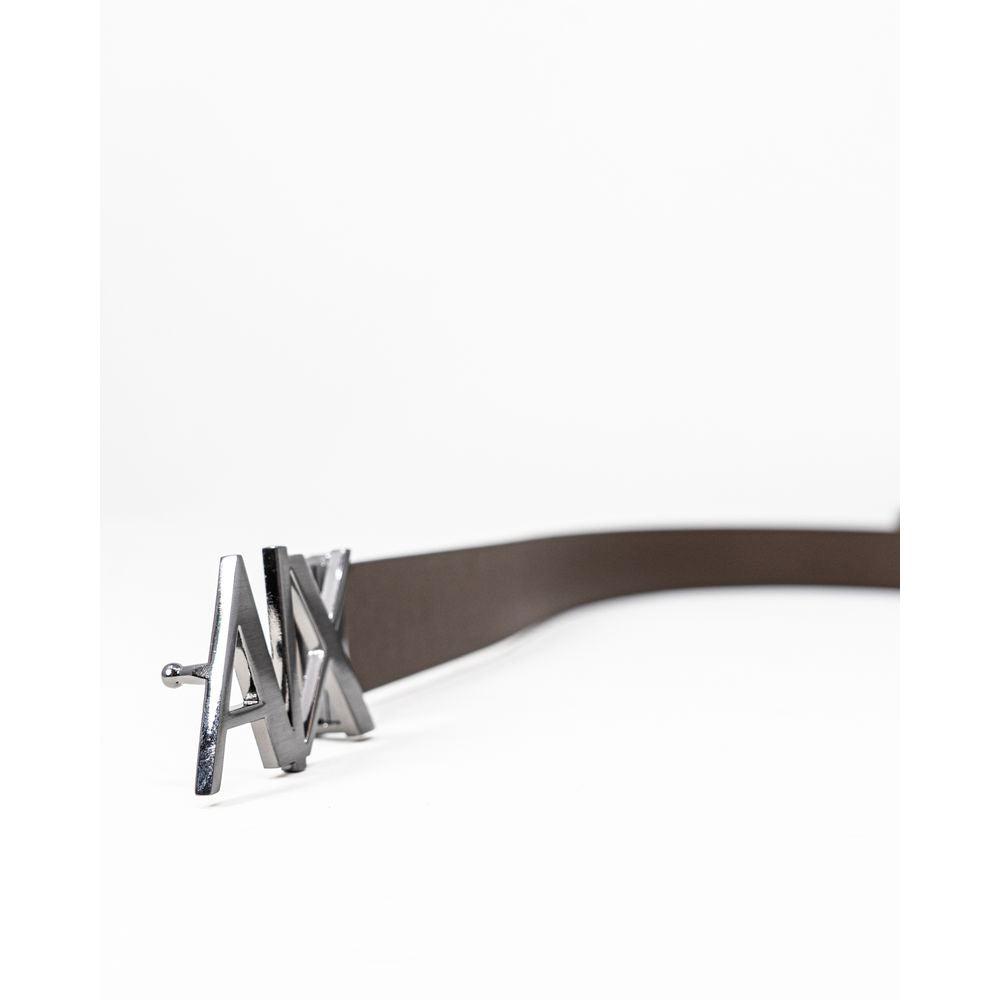 Armani Exchange Black Leather Regular Belt