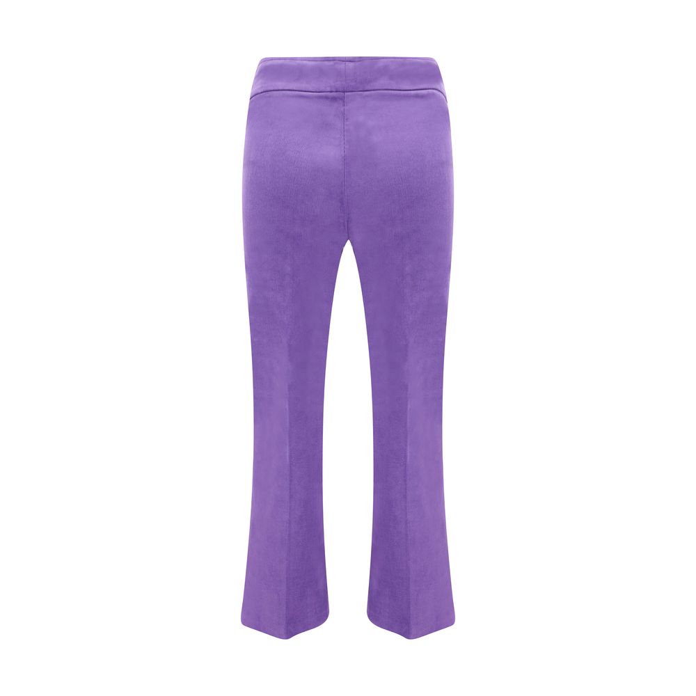 Avenue Montaigne Purple Cotton Casual Pants