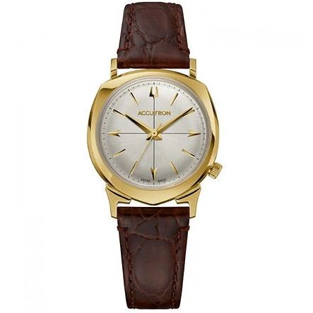 BULOVA Mod. ACCUTRON LEGACY LIMITED EDITION watch with gold case, leather strap, and sapphire dial, water resistant 3 ATM.