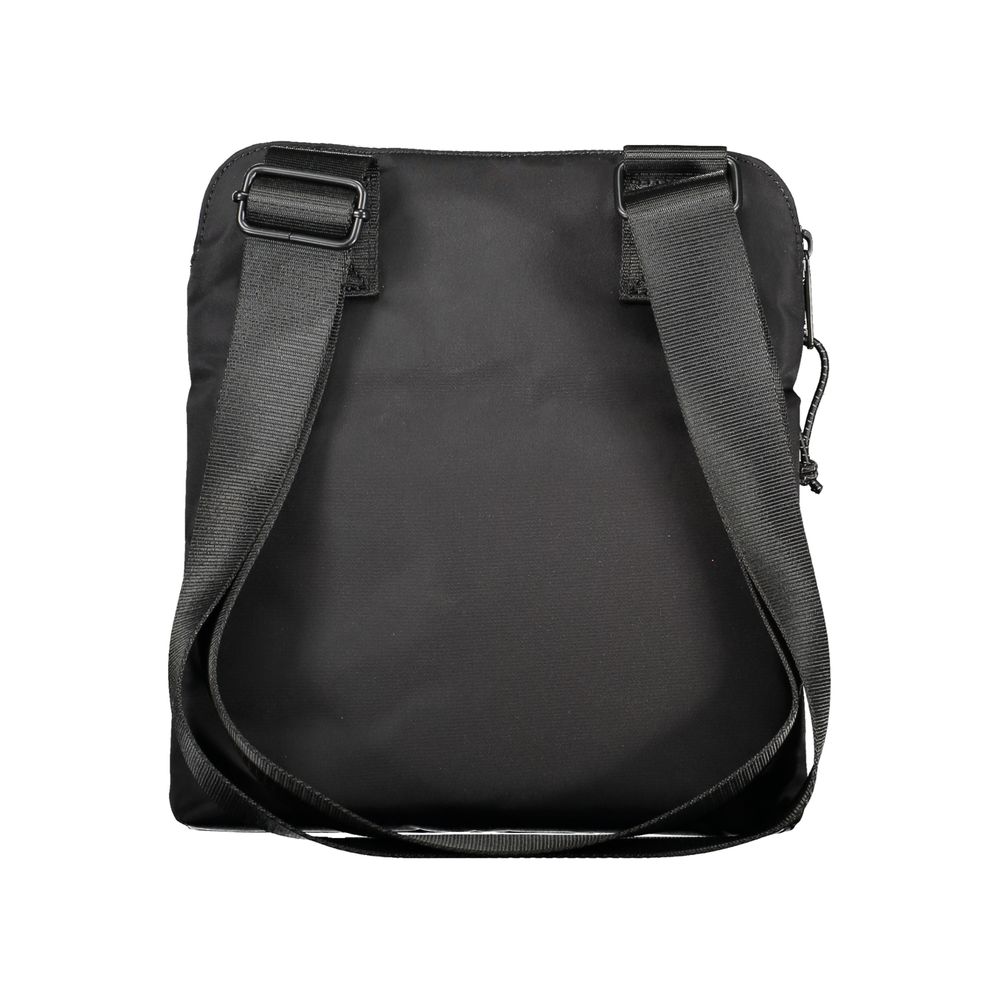 Bikkembergs Black Nylon Shoulder Bag with adjustable strap and contrasting details. External and internal pockets with zip closure.