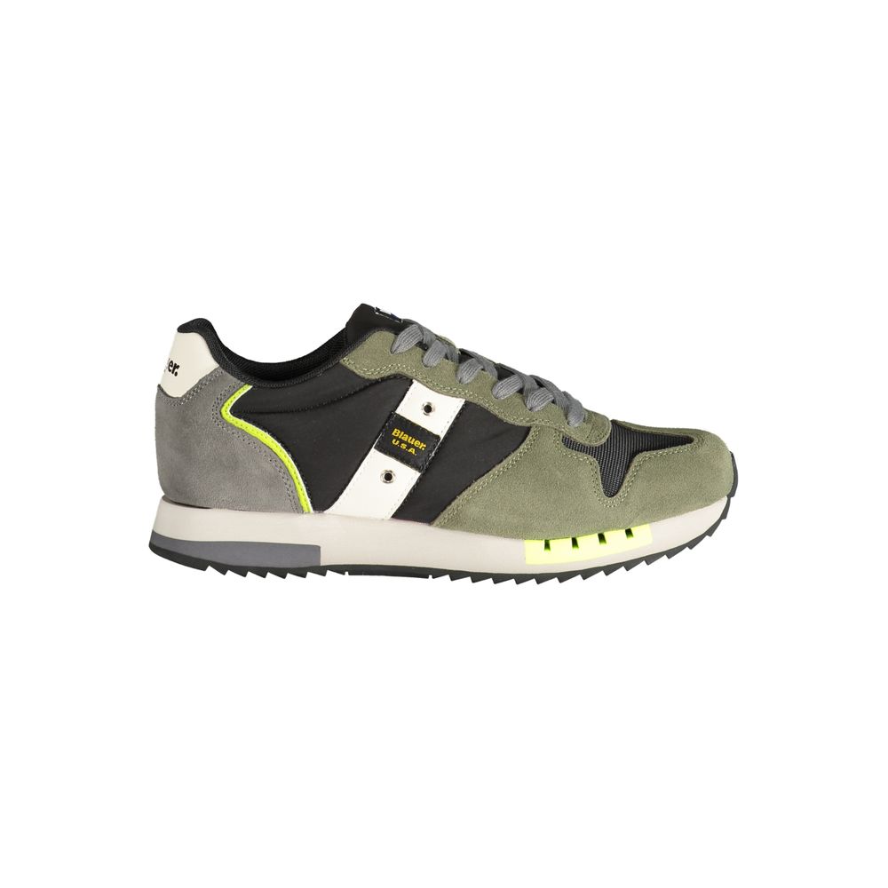 Blauer Verde Polyurethane Men Sneaker 1728,67403481248,Athletic - Sneakers - Shoes,Blauer,EU41/US8,EU42/US9,EU43/US10,EU44/US11,EU45/US12,Green,Men,New with tags,Shoes,Sneakers - Shoes