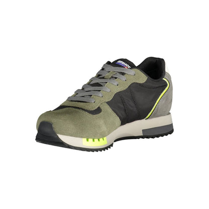 Blauer Verde Polyurethane Men Sneaker 1728,67403481248,Athletic - Sneakers - Shoes,Blauer,EU41/US8,EU42/US9,EU43/US10,EU44/US11,EU45/US12,Green,Men,New with tags,Shoes,Sneakers - Shoes