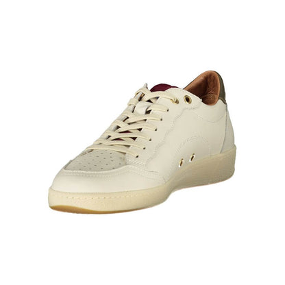 Blauer White Leather Men Sneaker