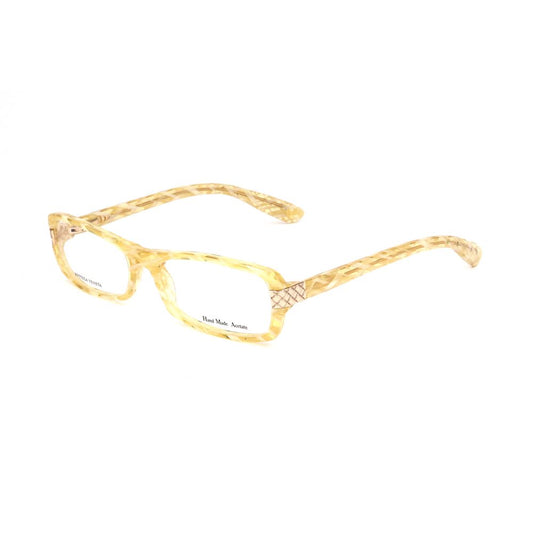 Bottega Veneta Yellow Acetate Frames fashionable eyewear with durable acetate material and 53/17/140 mm dimensions.