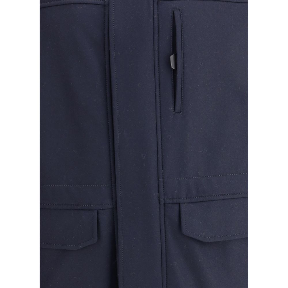 Brioni Blue Cashmere Coat