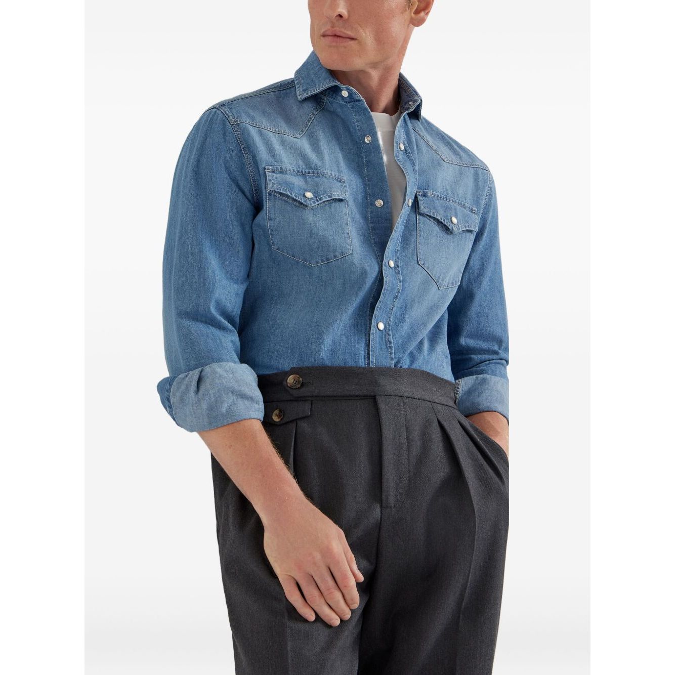 Brunello Cucinelli Cotton jersey crew neck T-shirt with logo