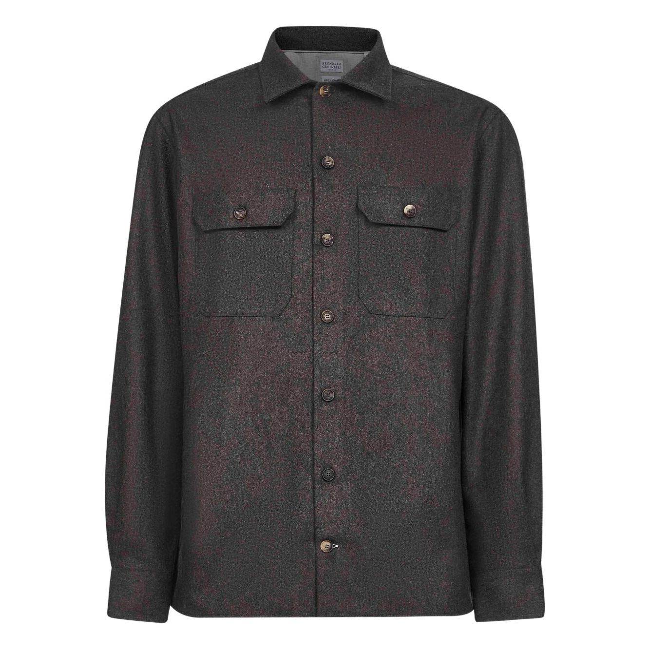 Brunello Cucinelli Long-sleeve flannel overshirt