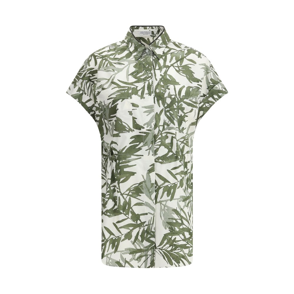 Brunello Cucinelli Multicolor Cotton Pattern Shirt
