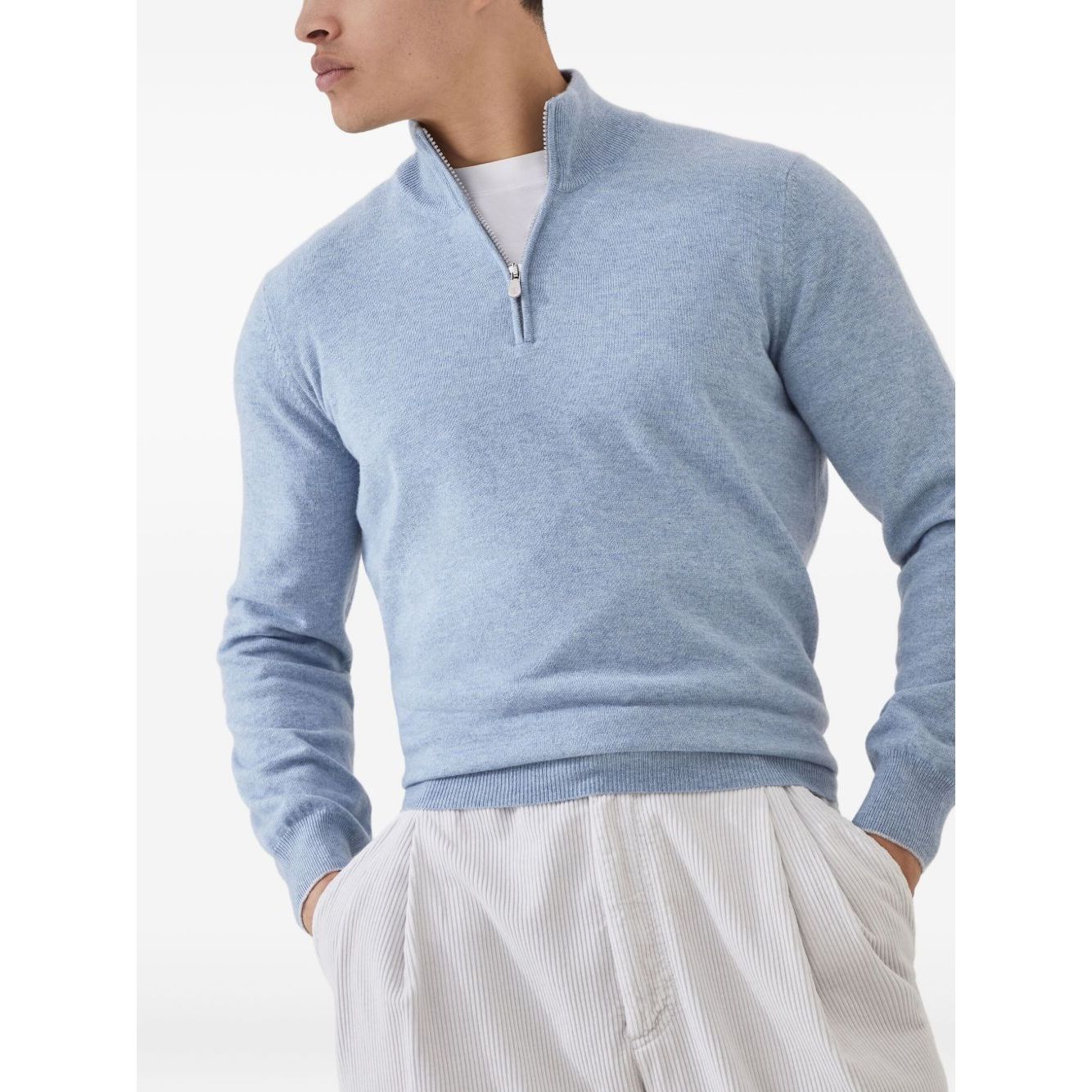 Brunello Cucinelli Sweaters Clear Blue