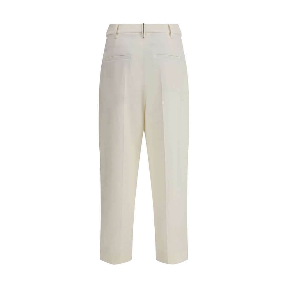 Brunello Cucinelli White Cotton Chino Pants