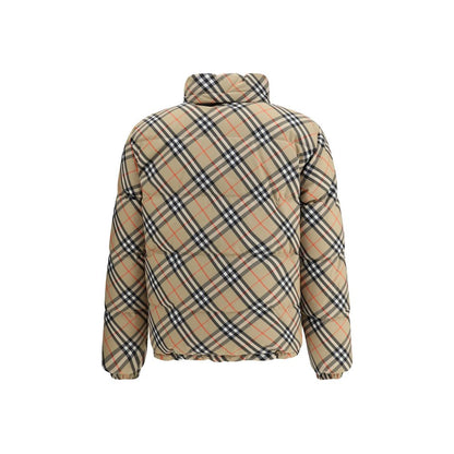 Burberry Multicolor Polyamide Clothing featuring reversible check down jacket with iconic Burberry Check and adjustable features.
