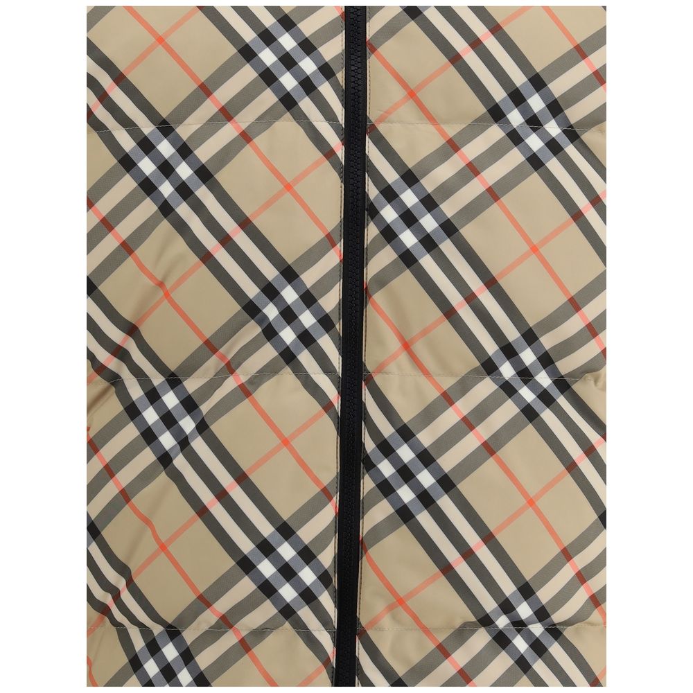 Burberry Multicolor Polyamide Clothing featuring reversible check design with zipper closure and iconic Burberry Check pattern.