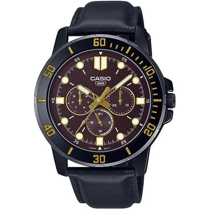 CASIO COLLECTION Mod. DIVER MULTIFUCTION BLACK - BROWN WATCHES