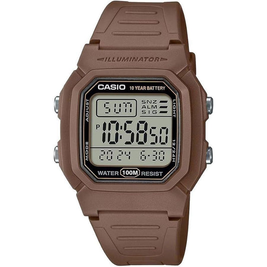 CASIO TIMELESS COLLECTION Mod. DIVER - DOUBLE TIME. ALARM. CHRONOGRAPH - 10 Year Battery - BROWN
