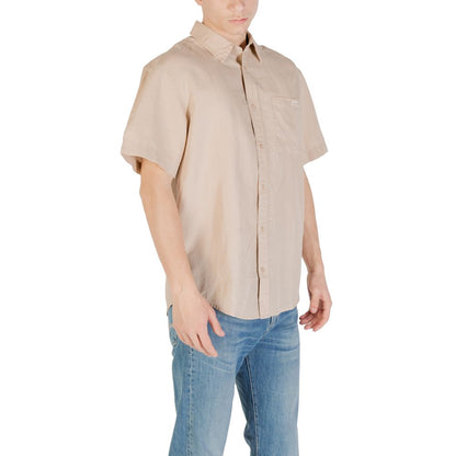 Calvin Klein Jeans Beige Linen Shortsleeve Shirt