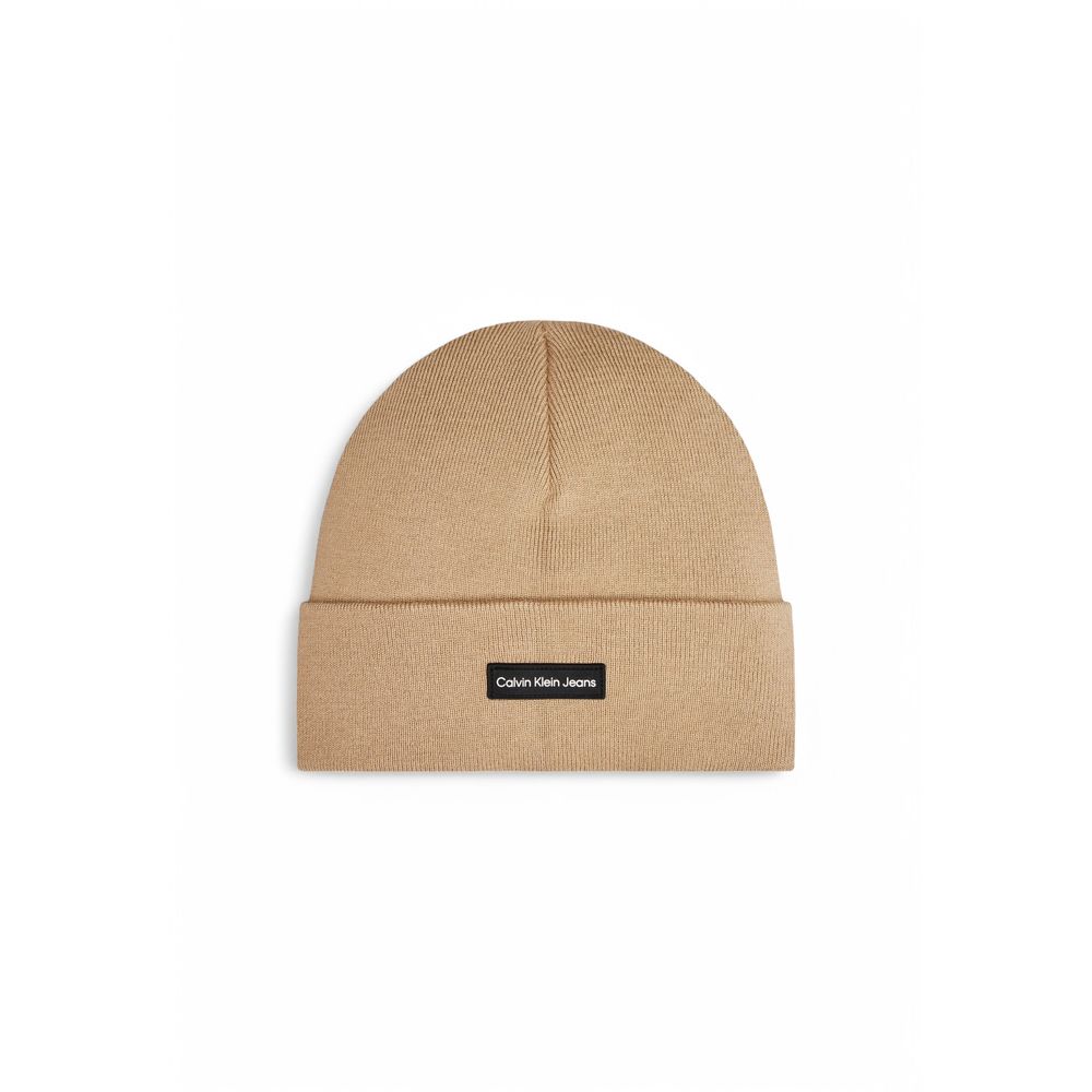 Calvin Klein Jeans Beige Recycled Polyester Cap (Baseball Hat)