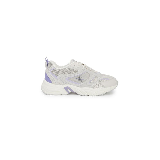 Calvin Klein Jeans Purple Leather Athletic Sneakers, stylish and comfortable women's shoes with modern design and durable sole.