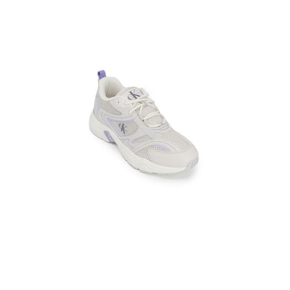 Calvin Klein Jeans Purple Leather Athletic Sneakers with modern design, ideal for casual wear. Stylish, comfortable, and durable sole.