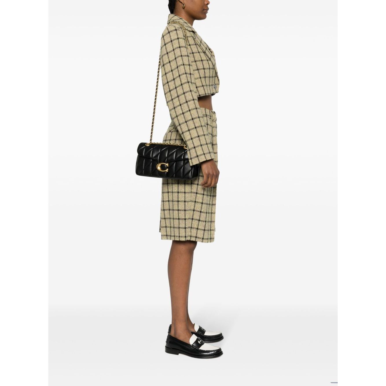 Front view with bag zipped and handles upright.