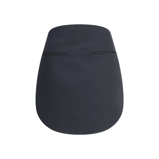 Courrèges Black Polyester Mini Skirt with welt pockets, zip closure, and rounded hem; modern and feminine design; Autumn Winter 2025.