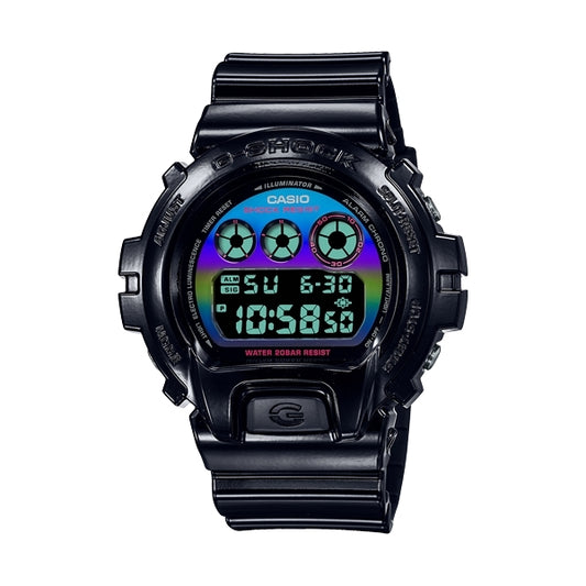 CASIO G-SHOCK Mod. OVERSIZE - VIRTUAL BLACK RAINBOW SERIE ***SPECIAL PRICE***, 20 ATM water resistant wristwatch with resin case and strap.