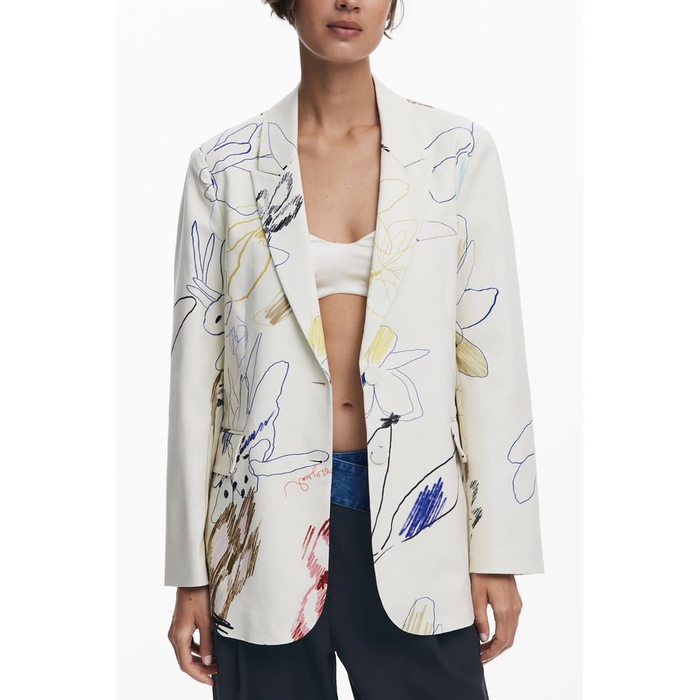 Desigual White Polyester Women Jacket