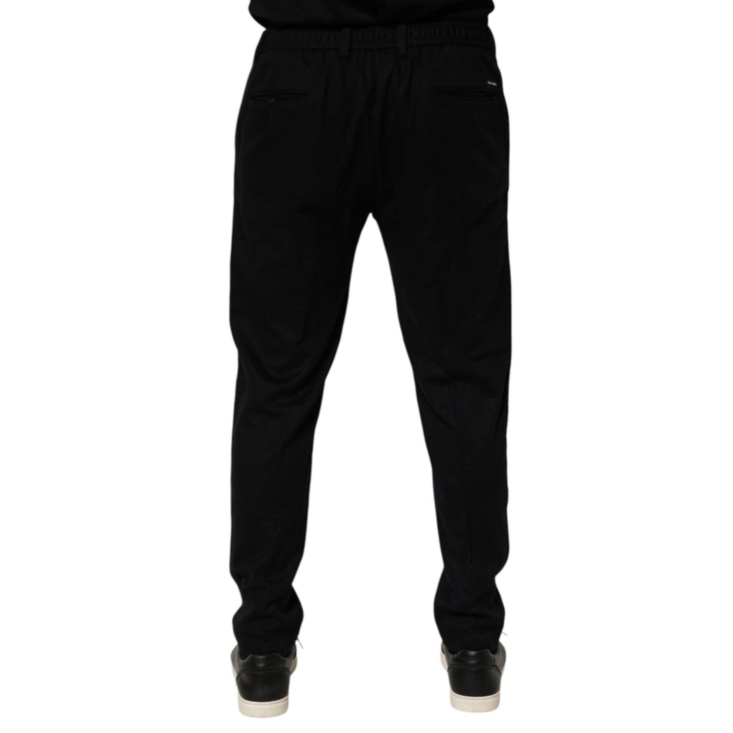 Dolce & Gabbana Black Cashmere Dress Formal Trouser Pants