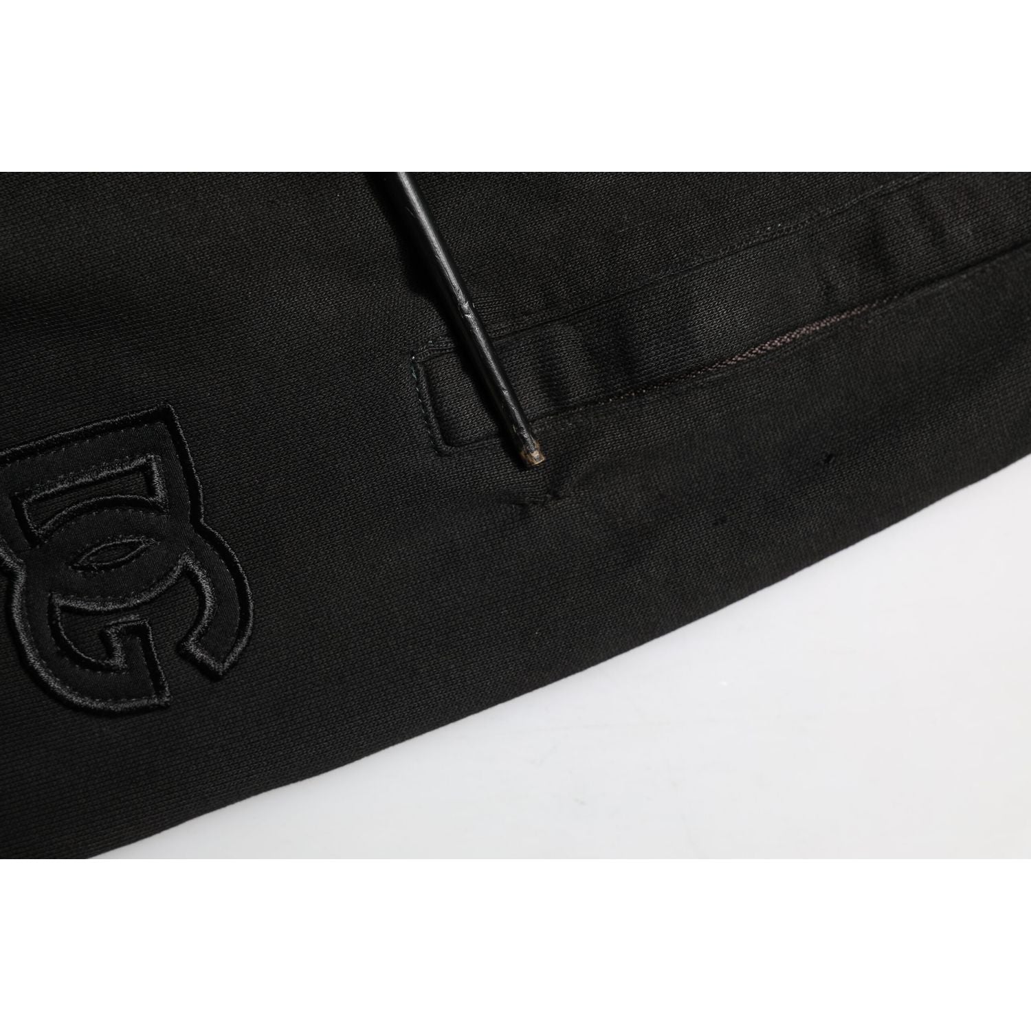 Dolce & Gabbana Black Cotton DG Logo Men Jogger Pants