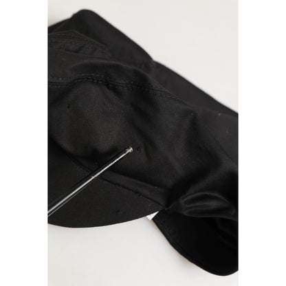 Dolce & Gabbana Black Cotton Stretch Newsboy Cloth Capello Hat
